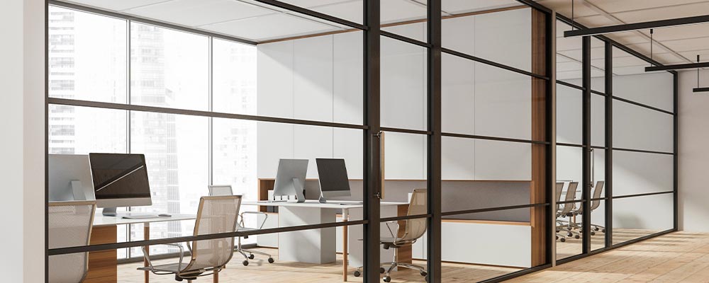 Indvendige glasdøre